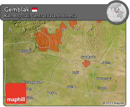 Satellite Map of Gemblak