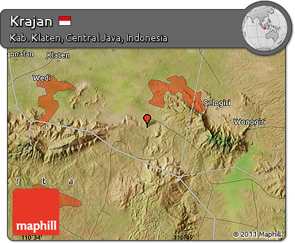 Satellite Map of Krajan