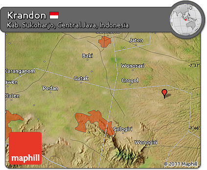 Satellite Map of Krandon