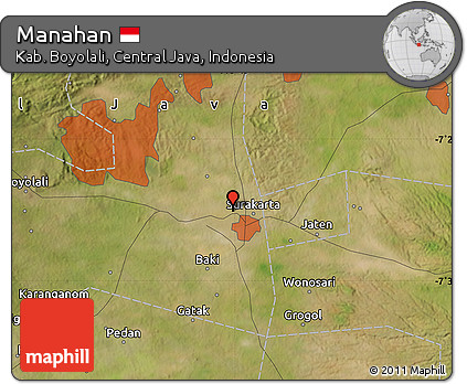 Satellite Map of Manahan