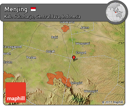 Satellite Map of Menjing