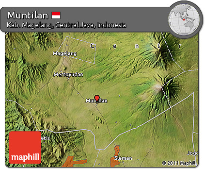 Satellite Map of Muntilan