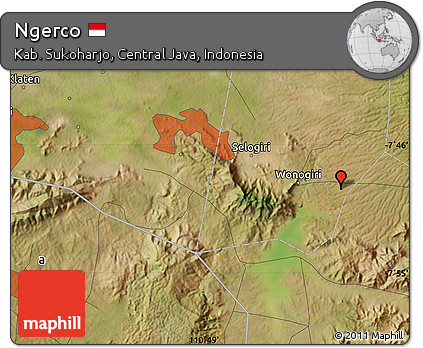 Satellite Map of Ngerco