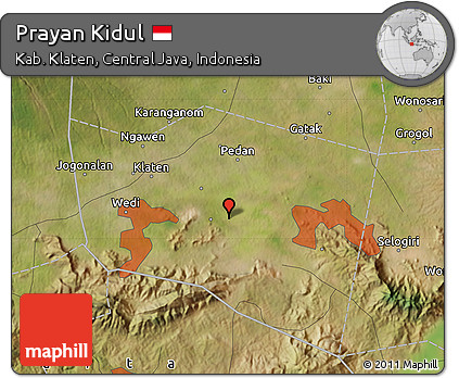 Satellite Map of Prayan Kidul