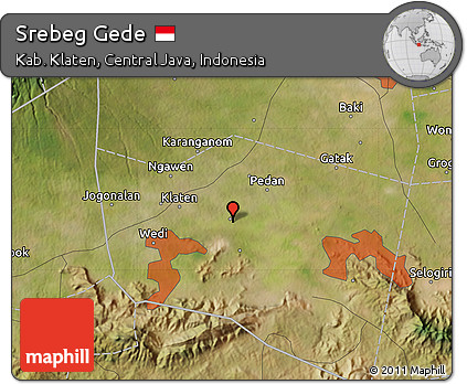 Satellite Map of Srebeg Gede