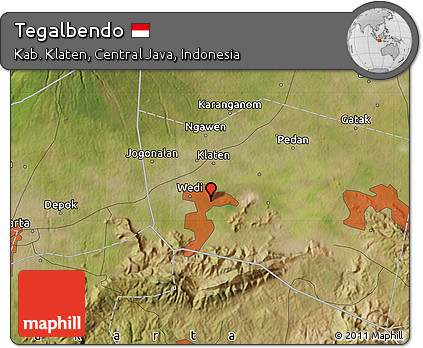 Satellite Map of Tegalbendo