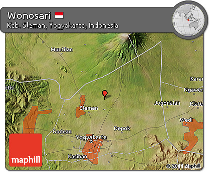 Satellite Map of Wonosari