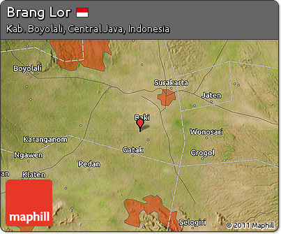 Satellite Map of Brang Lor