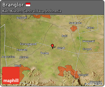 Satellite Map of Branglor