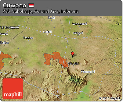 Satellite Map of Cuwono
