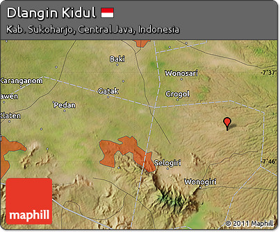 Satellite Map of Dlangin Kidul