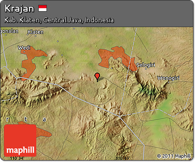 Satellite Map of Krajan