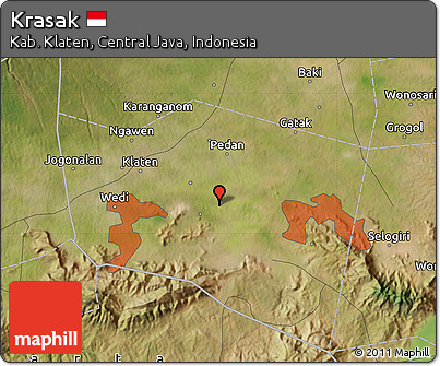 Satellite Map of Krasak