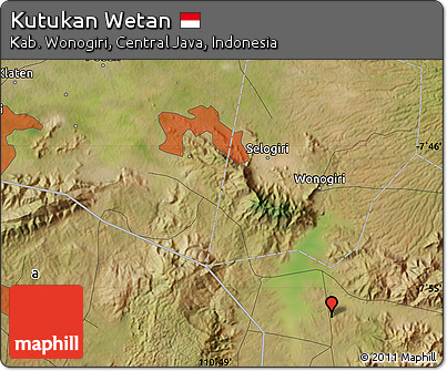 Satellite Map of Kutukan Wetan