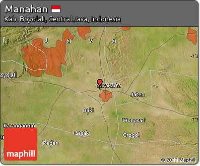 Satellite Map of Manahan