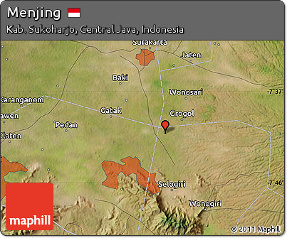Satellite Map of Menjing