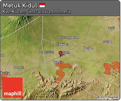 Satellite Map of Metuk Kidul