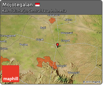 Satellite Map of Mojotegalan