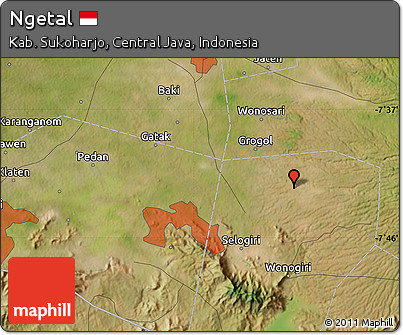Satellite Map of Ngetal