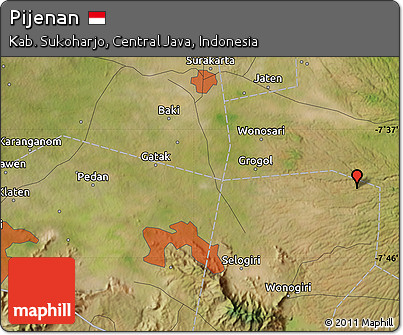 Satellite Map of Pijenan
