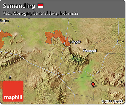 Satellite Map of Semanding