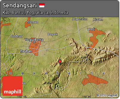 Satellite Map of Sendangsari