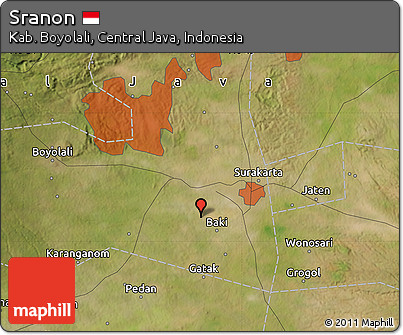 Satellite Map of Sranon
