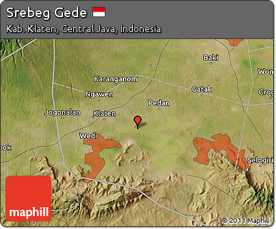 Satellite Map of Srebeg Gede