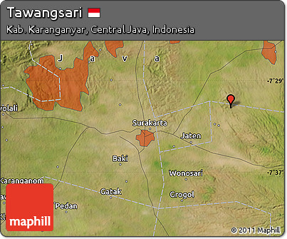 Satellite Map of Tawangsari
