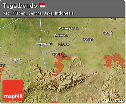 Satellite Map of Tegalbendo