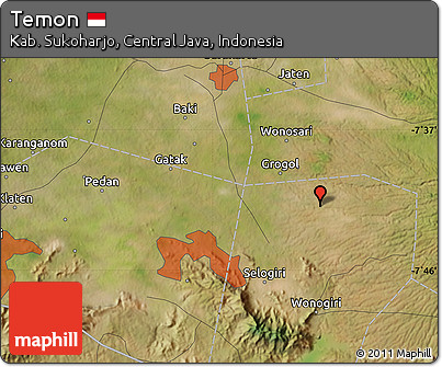 Satellite Map of Temon
