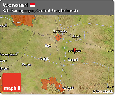 Satellite Map of Wonosari