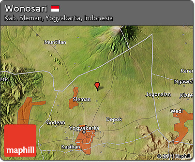 Satellite Map of Wonosari