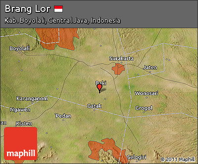 Satellite Map of Brang Lor
