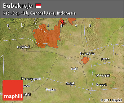 Satellite Map of Bubakrejo