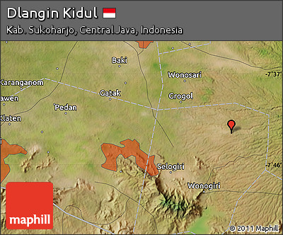 Satellite Map of Dlangin Kidul