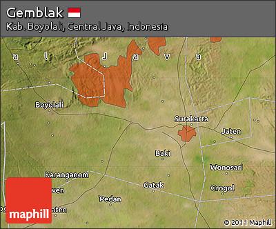 Satellite Map of Gemblak