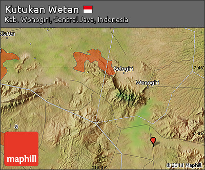 Satellite Map of Kutukan Wetan