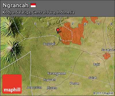 Satellite Map of Ngrancah
