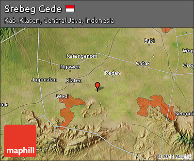 Satellite Map of Srebeg Gede