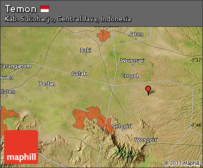 Satellite Map of Temon
