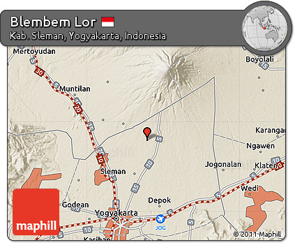 Shaded Relief Map of Blembem Lor