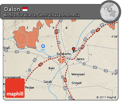 Shaded Relief Map of Dalon