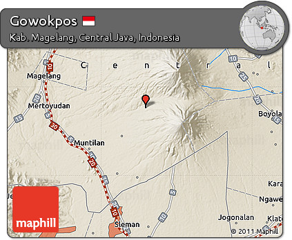 Shaded Relief Map of Gowokpos