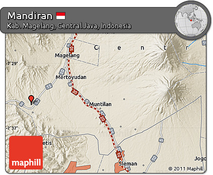 Shaded Relief Map of Mandiran