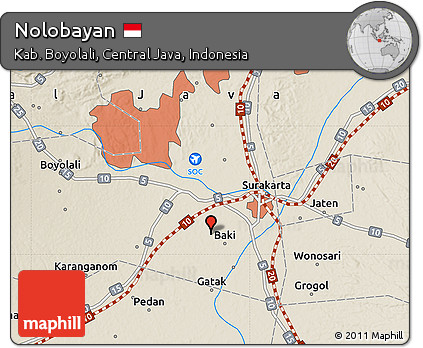 Shaded Relief Map of Nolobayan