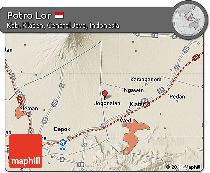 Shaded Relief Map of Potro Lor