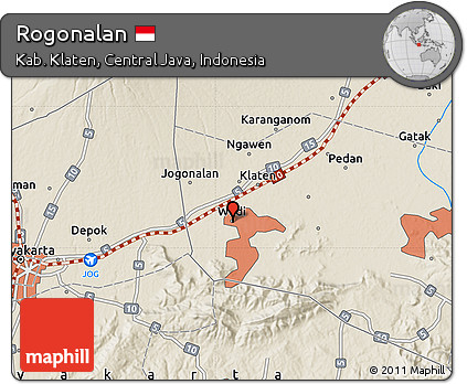 Shaded Relief Map of Rogonalan