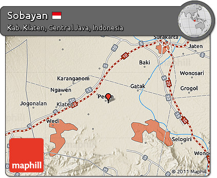 Shaded Relief Map of Sobayan