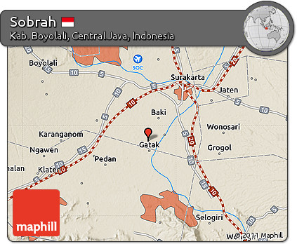 Shaded Relief Map of Sobrah